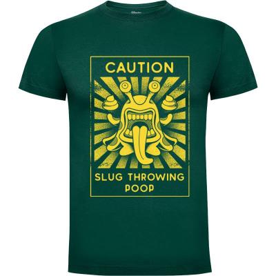 Camiseta Caution Sewer Slug - Camisetas Gamer