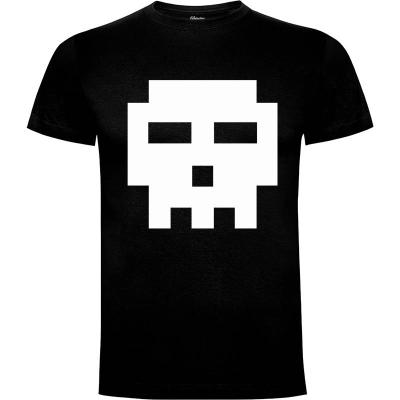 Camiseta Calavera pixel - Camisetas Cine