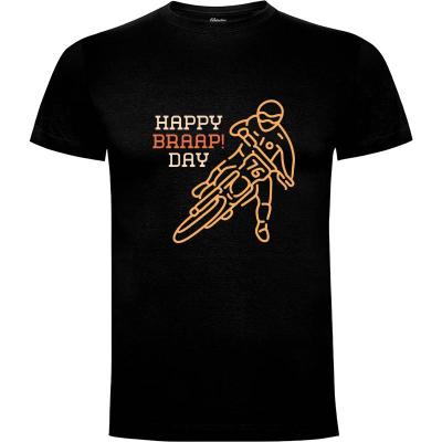Camiseta Happy Braap Day Motocross - Camisetas Vektorkita