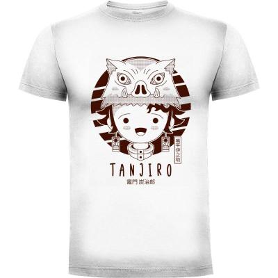 Camiseta Tanjiro with Inosuke Mask - Camisetas Logozaste