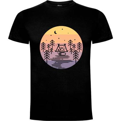 Camiseta Sunset Camping - Camisetas Rocketmantees