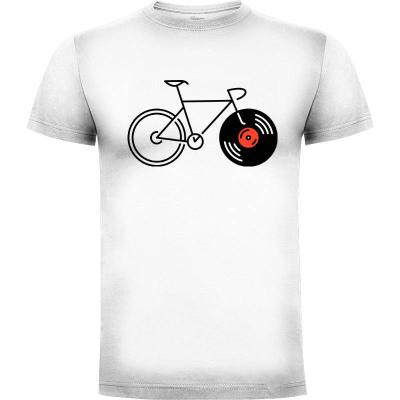 Camiseta Bicycle Vinyl Record - Camisetas Vektorkita
