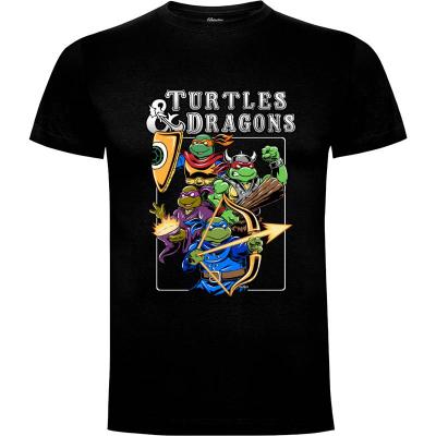 Camiseta Turtles and Dragons - Camisetas Frikis