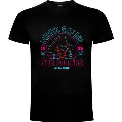 Camiseta Never Say Die - The Goonies - Camisetas Rocketmantees