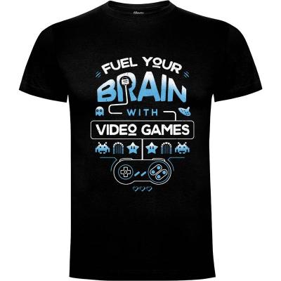 Camiseta Fuel Your Brain - Camisetas Gamer