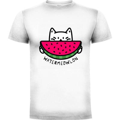 Camiseta Watermeowlon Watermelon Cat - Camisetas Vektorkita