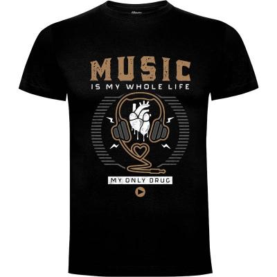 Camiseta Music Is Life - Camisetas Logozaste