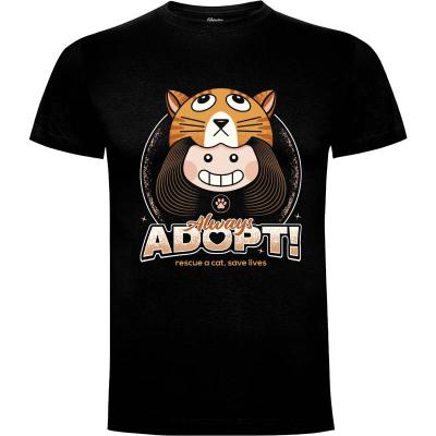 Camiseta Adopt a Cat - Camisetas Logozaste