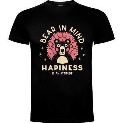 Camiseta Bear in Mind Happiness Attitude - Camisetas Logozaste