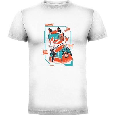 Camiseta Cyber Kitsune - Camisetas Mushita