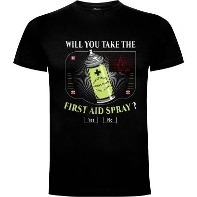 Camiseta First Aid Spray - Camisetas Gamer