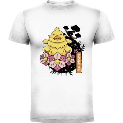 Camiseta Fat Chocobo Japanese Landscape - Camisetas Logozaste