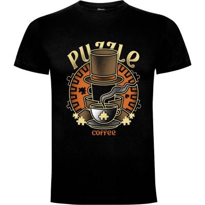 Camiseta Master of Puzzle and Coffee - Camisetas Logozaste