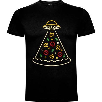Camiseta Ufo Pizza Invasion - Camisetas Retro
