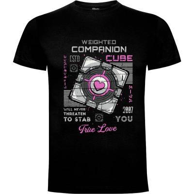 Camiseta Companion Cube - Camisetas Logozaste