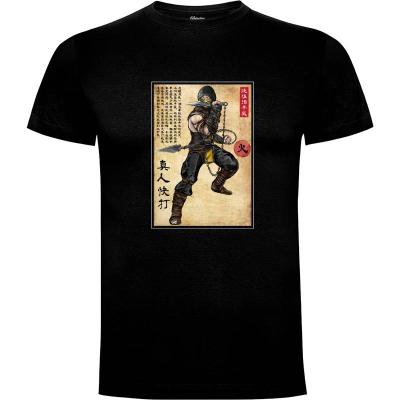 Camiseta Fire warrior woodblock - Camisetas DrMonekers