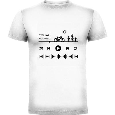 Camiseta Cycling with Music - Camisetas Vektorkita