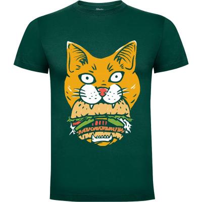 Camiseta Burger Cat - Camisetas Mangu Studio