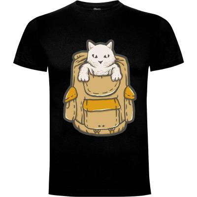 Camiseta Cute Cat Backpack - Camisetas Mangu Studio