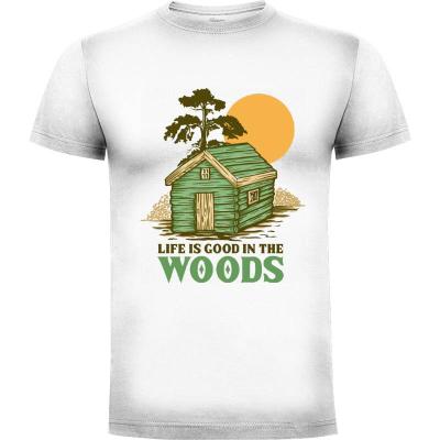 Camiseta Life is Good in The Woods - Camisetas Mangu Studio