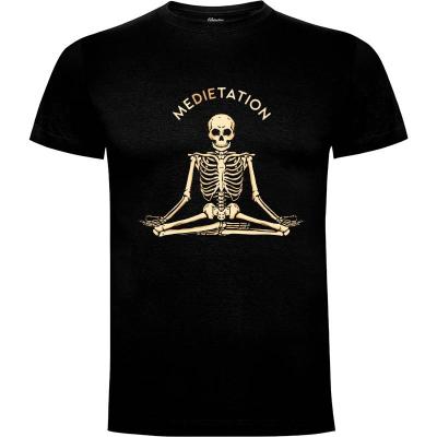 Camiseta Medietation Skull - Camisetas Mangu Studio