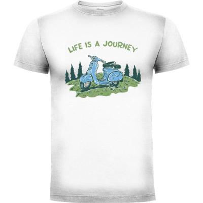 Camiseta Classic Scooter, Life is a Journey - Camisetas Mangu Studio