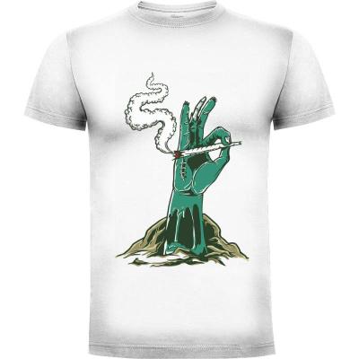 Camiseta Marijuana in Zombie's Hand - Camisetas Mangu Studio