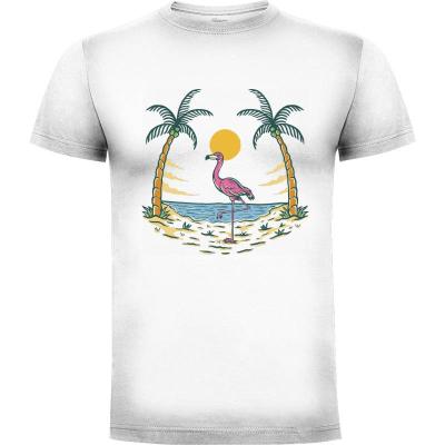 Camiseta Summer Vibes Flamingo - Camisetas Naturaleza