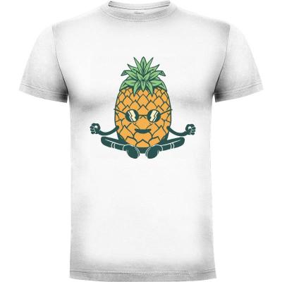 Camiseta Yoga Meditation Pineapple - Camisetas Mangu Studio