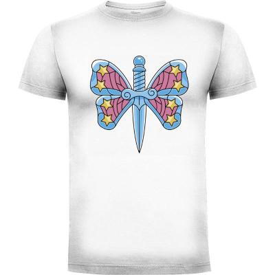 Camiseta Kawaii Butterfly Knife - 