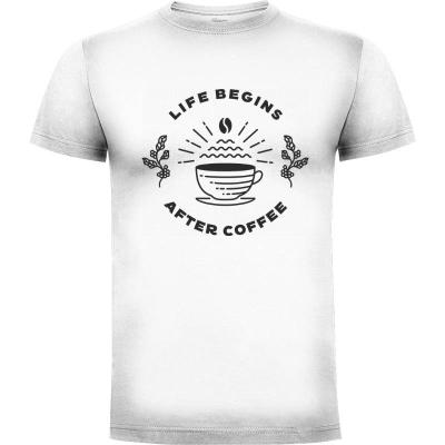 Camiseta Life Begins After Coffee - Camisetas Top Ventas