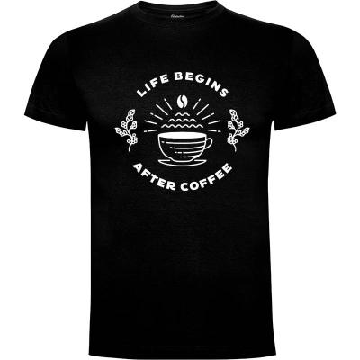 Camiseta Life Begins After Coffee 2 - Camisetas Vektorkita