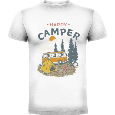 Camiseta Happy Camper - Camisetas Mangu Studio