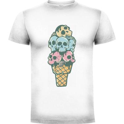 Camiseta Ice Skull Cream - Camisetas Mangu Studio