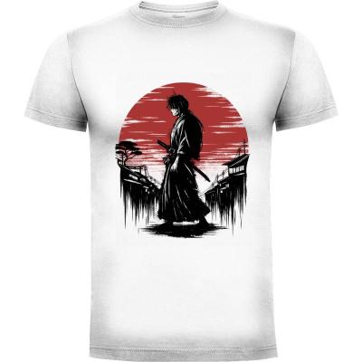 Camiseta The walking red samurai x - Camisetas Petterart