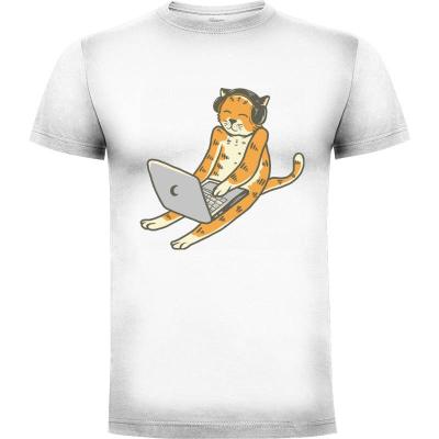 Camiseta Music Cat - Camisetas Mangu Studio