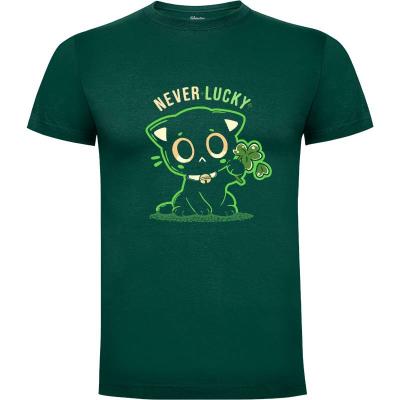 Camiseta Never Lucky - Camisetas Graciosas