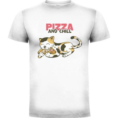 Camiseta Pizza and Chill - Camisetas Mangu Studio