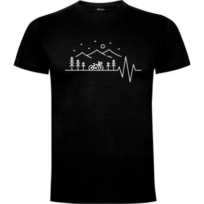 Camiseta Heartbeat & Bike - Camisetas Vektorkita