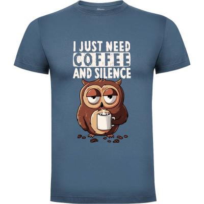 Camiseta Coffee and silence - 