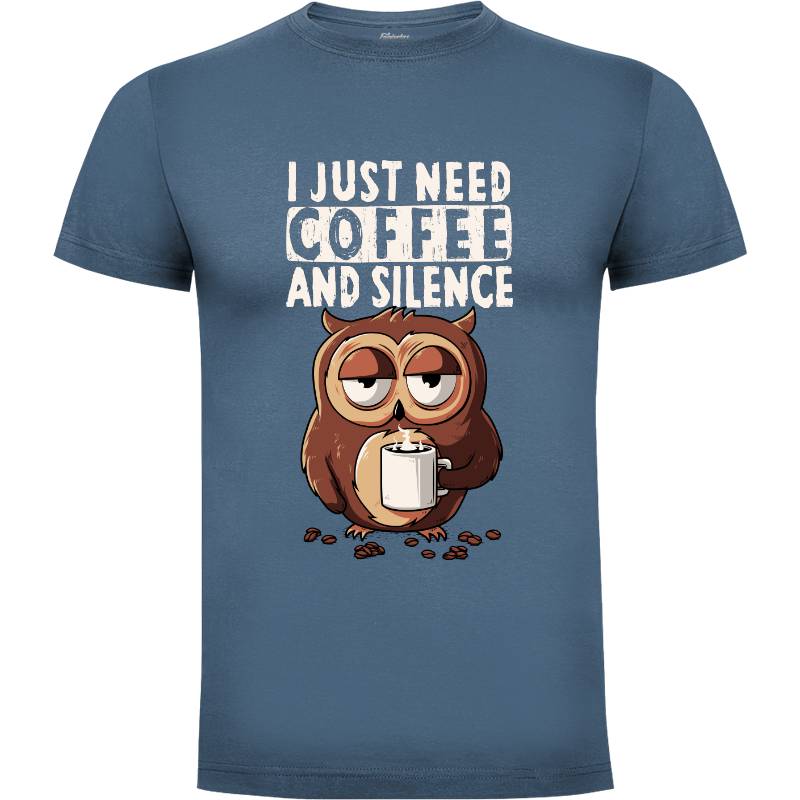 Camiseta Coffee and silence