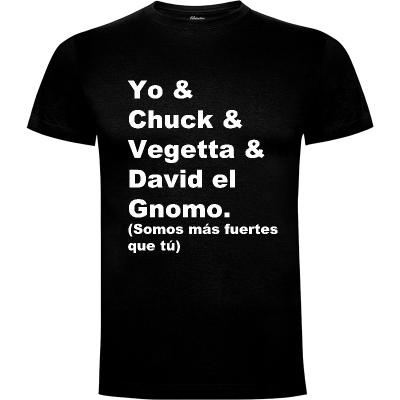 Camiseta yo y chuck y vegetta y david el gnomo - Camisetas Divertidas