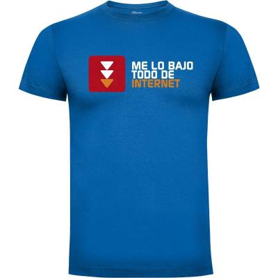 Camiseta Me lo Bajo Todo de Internet - Camisetas Divertidas