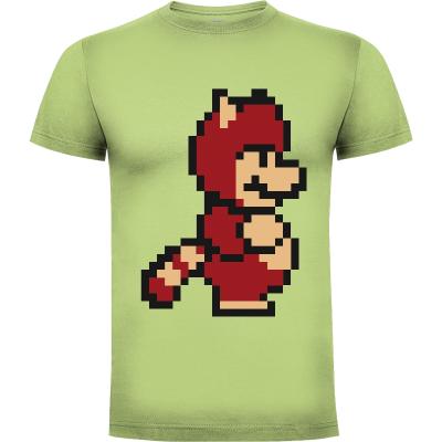 Camiseta Super Mario - Tanookie pixel - Camisetas Videojuegos