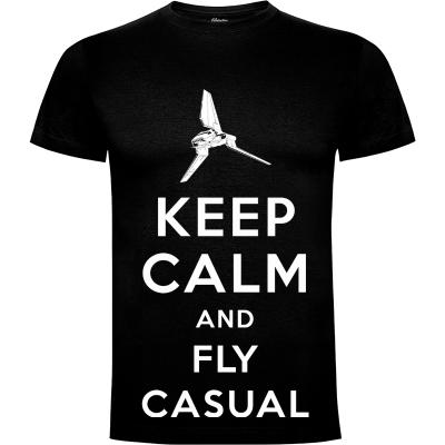Camiseta keep calm and fly casual (por Olipop) - Camisetas Cine