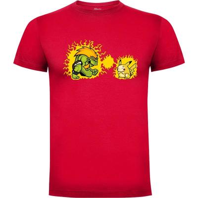 Camiseta Combate electrizante (por Demonigote) - Camisetas Videojuegos