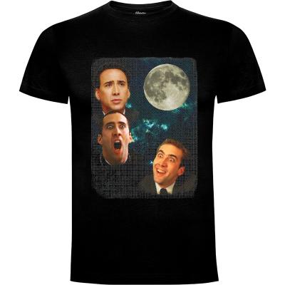 Camiseta Three Cage Moon - Camisetas Divertidas