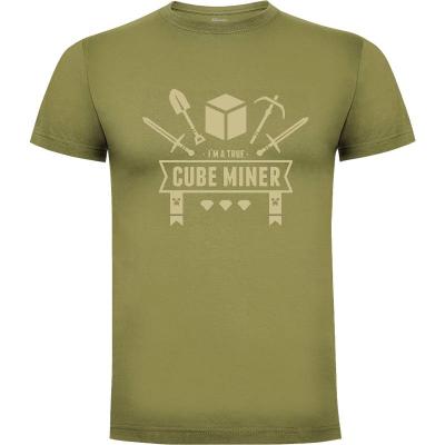 Camiseta Cube miner (by Azafran) - Camisetas Videojuegos