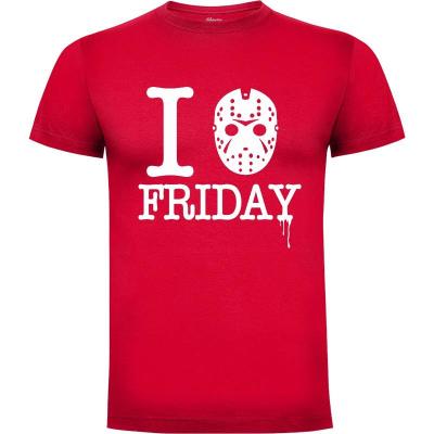 Camiseta I Love Friday (Blanca) - Camisetas terror