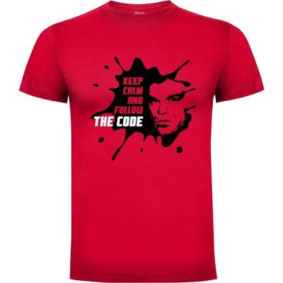Camiseta Dexter: Keep Calm and Follow The Code (por dutyfreak) - Camisetas DutyFreak